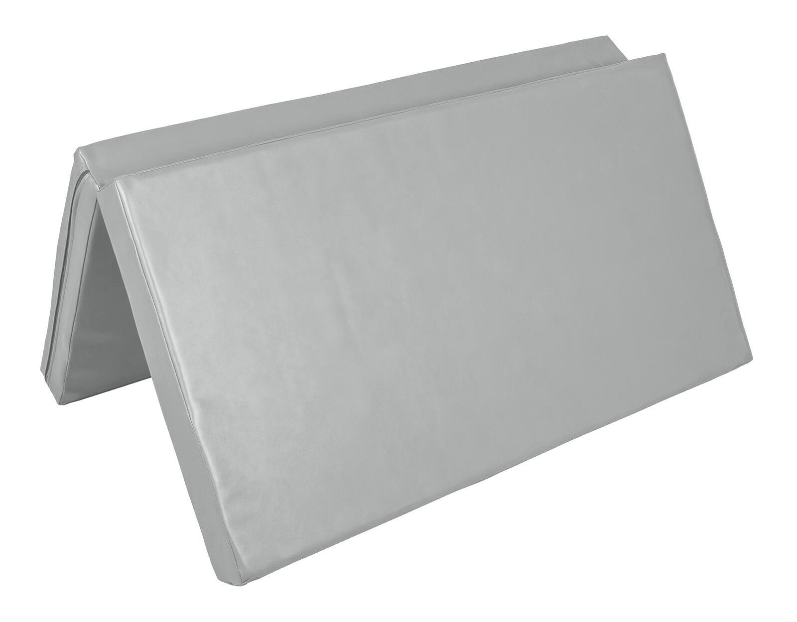 Materac dwuczęściowy z rzepami UNDERFIT 130 x 120 x 10 cm miękki szary