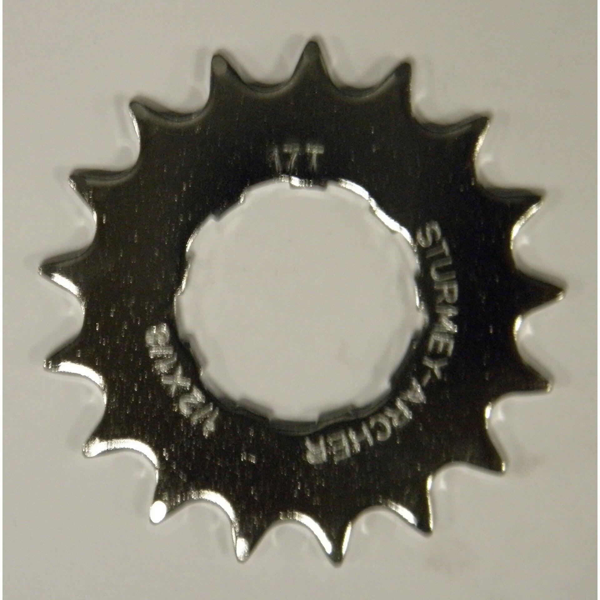 Sturmey Archer 1/8 stała zębatka 17 zębów, srebrna