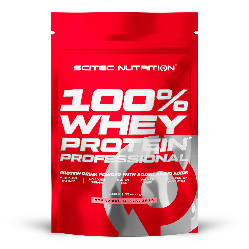 100% profesjonalne białko serwatkowe - 1 kg truskawkowe Scitec Nutrition