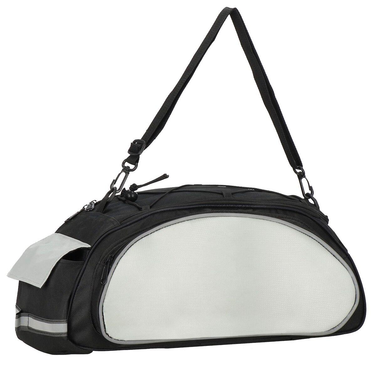 Torba rowerowa na bagażnik sakwa 14L szaro-czarna