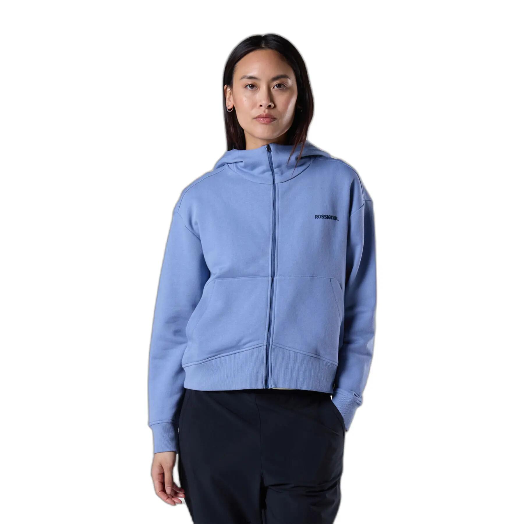 Damska bluza z kapturem full zip Rossignol Logo