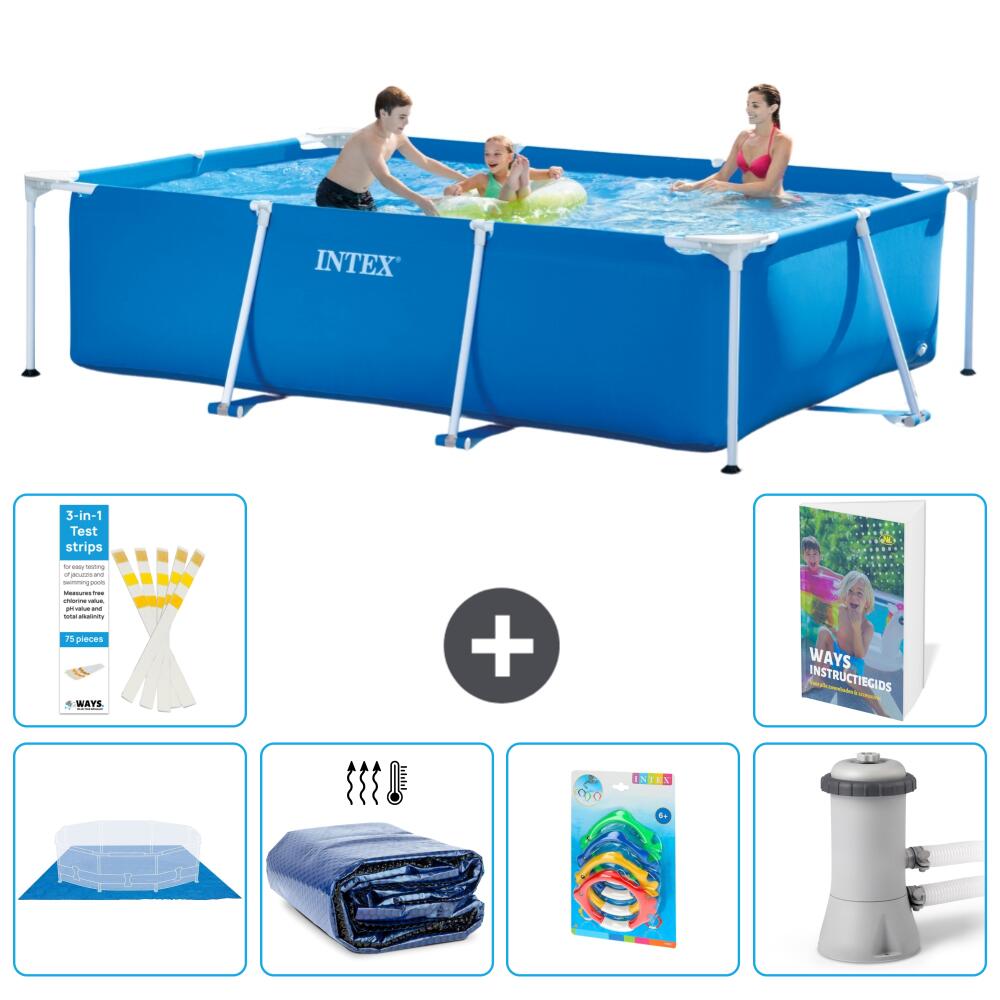 INTEX Basen ze stelażem Prostokątny - 300x200x75 cm - 7-częściowy S46