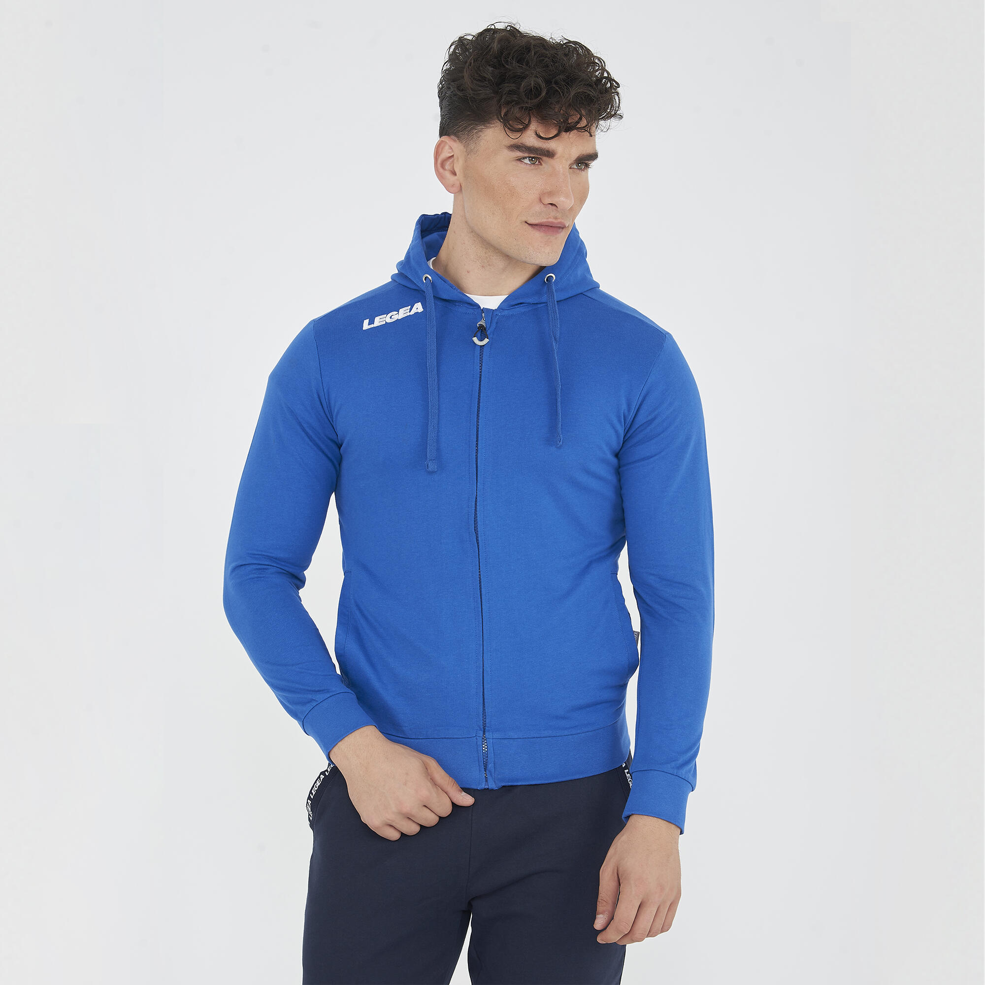 Bluza Treningowa Damska Z Pół-Zip Slim Fit Niebieska