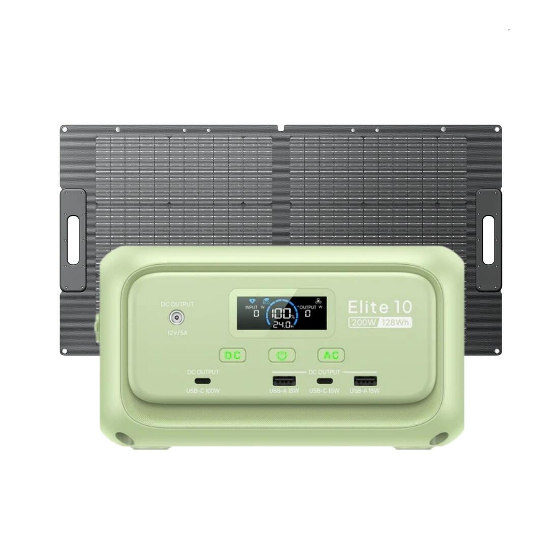Elite 10 przenośna stacja zasilania +100W panel słoneczny do podróży, kempingu