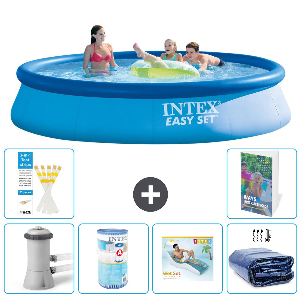 INTEX Basen Easy Set Okrągły - 396x84 cm - 7-częściowy S347