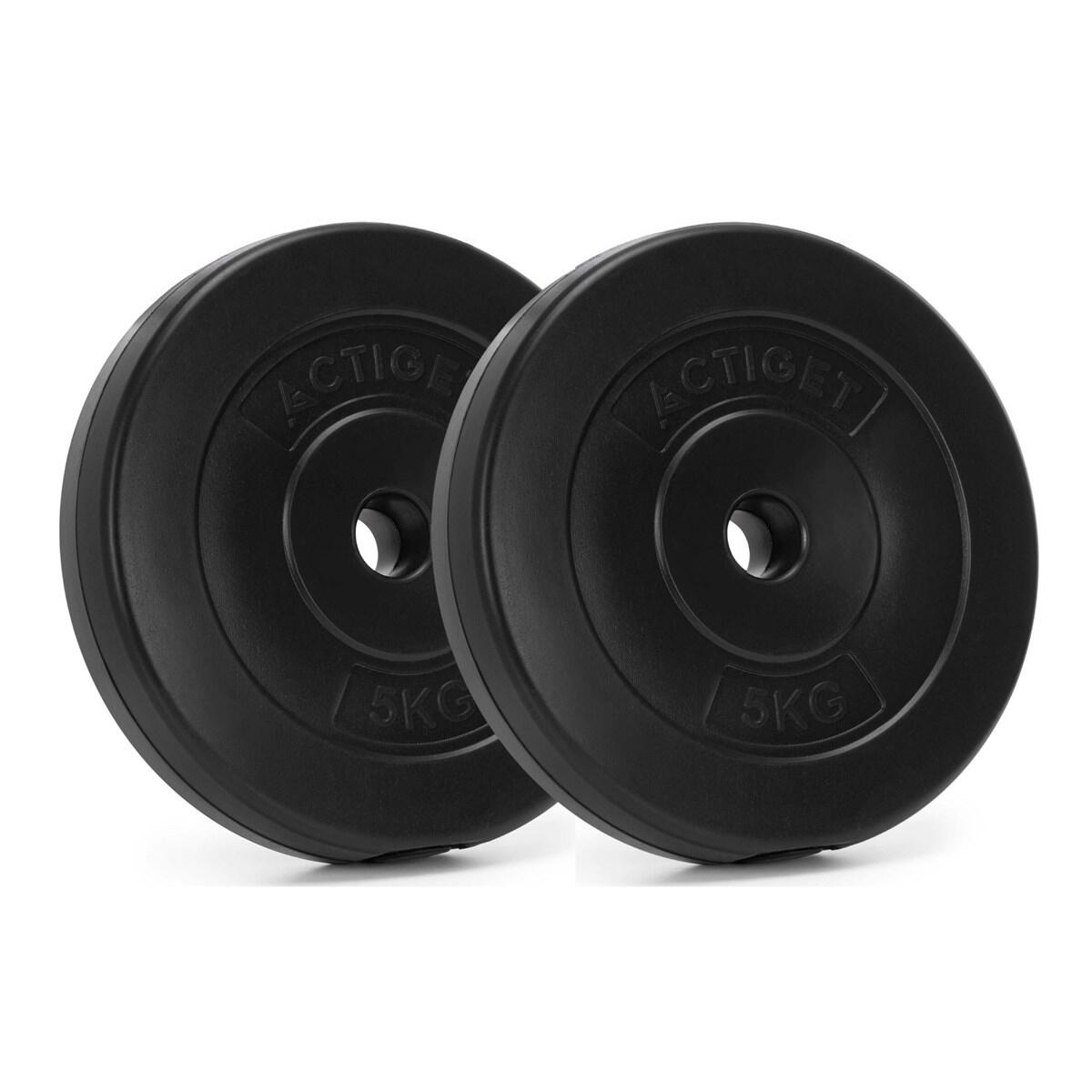 Obciążenia kompozytowe Actiget 2x5 kg talerze bitumiczne do sztangi 31 mm