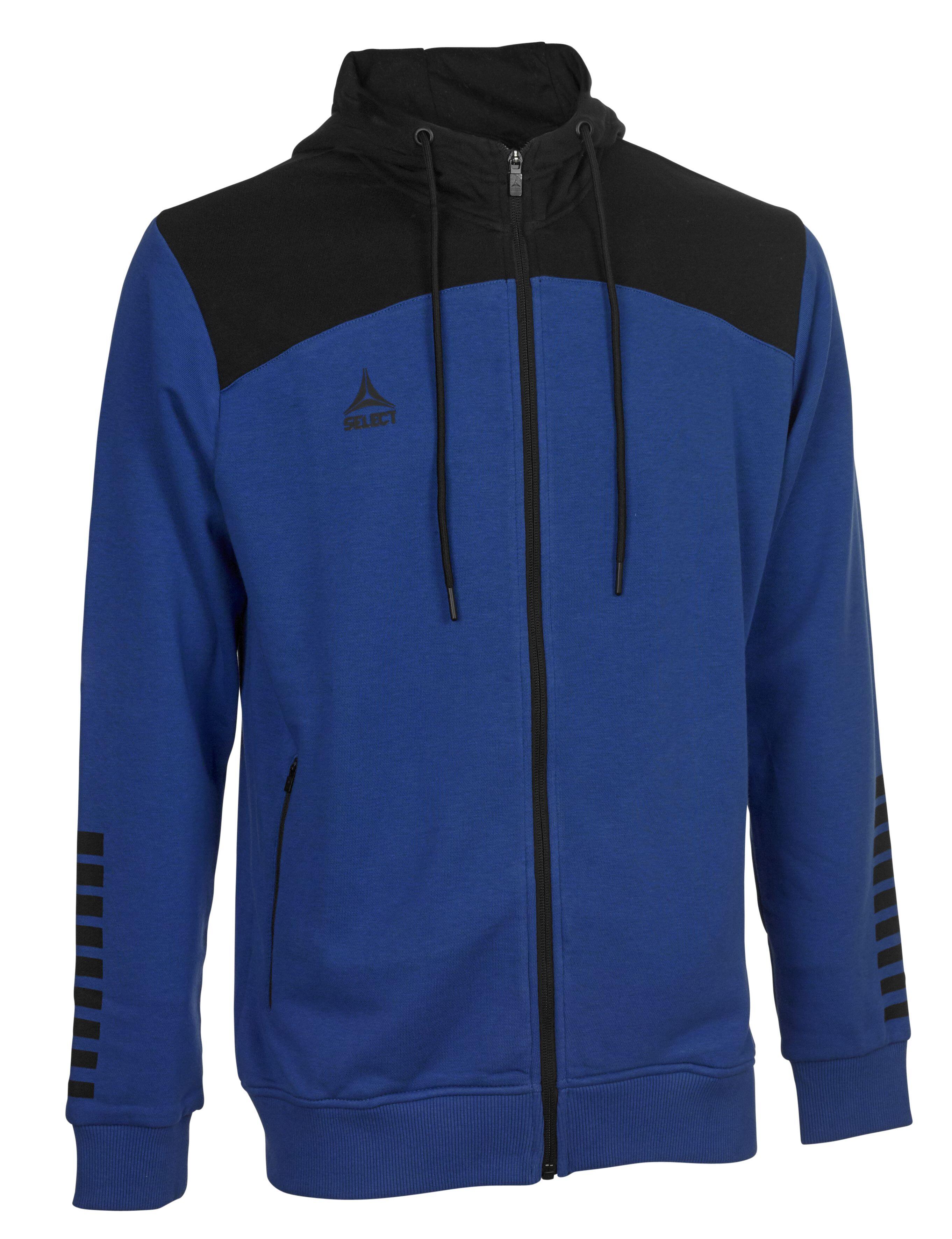 Bluza męska Select Oxford Zip Hoodie bawełniana rozpinana z kapturem niebieska