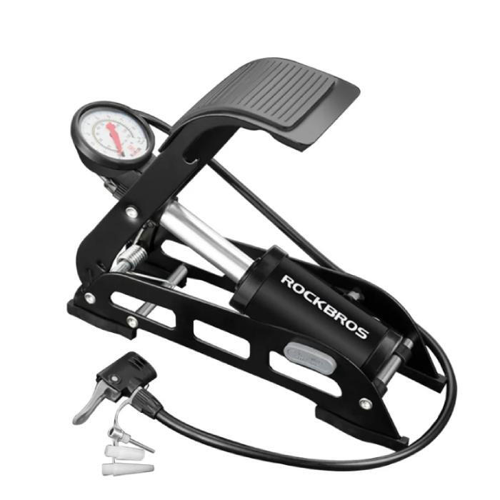 Pompka nożna tłokowa do roweru, motocykla, ROCKBROS FP540BK