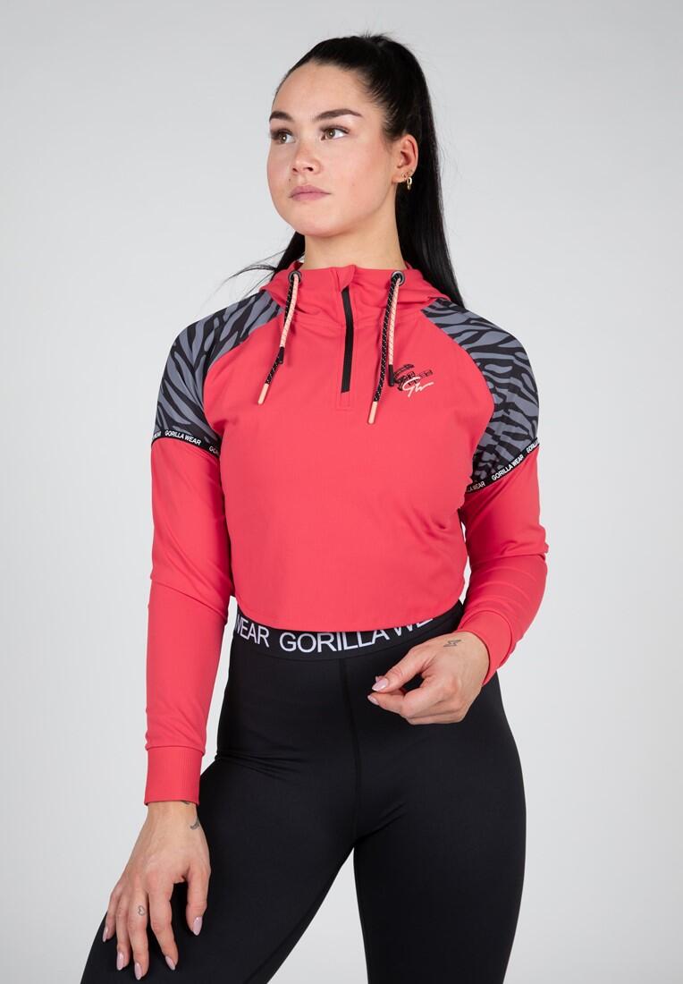Zion Cropped Bluza z kapturem - Czerwony