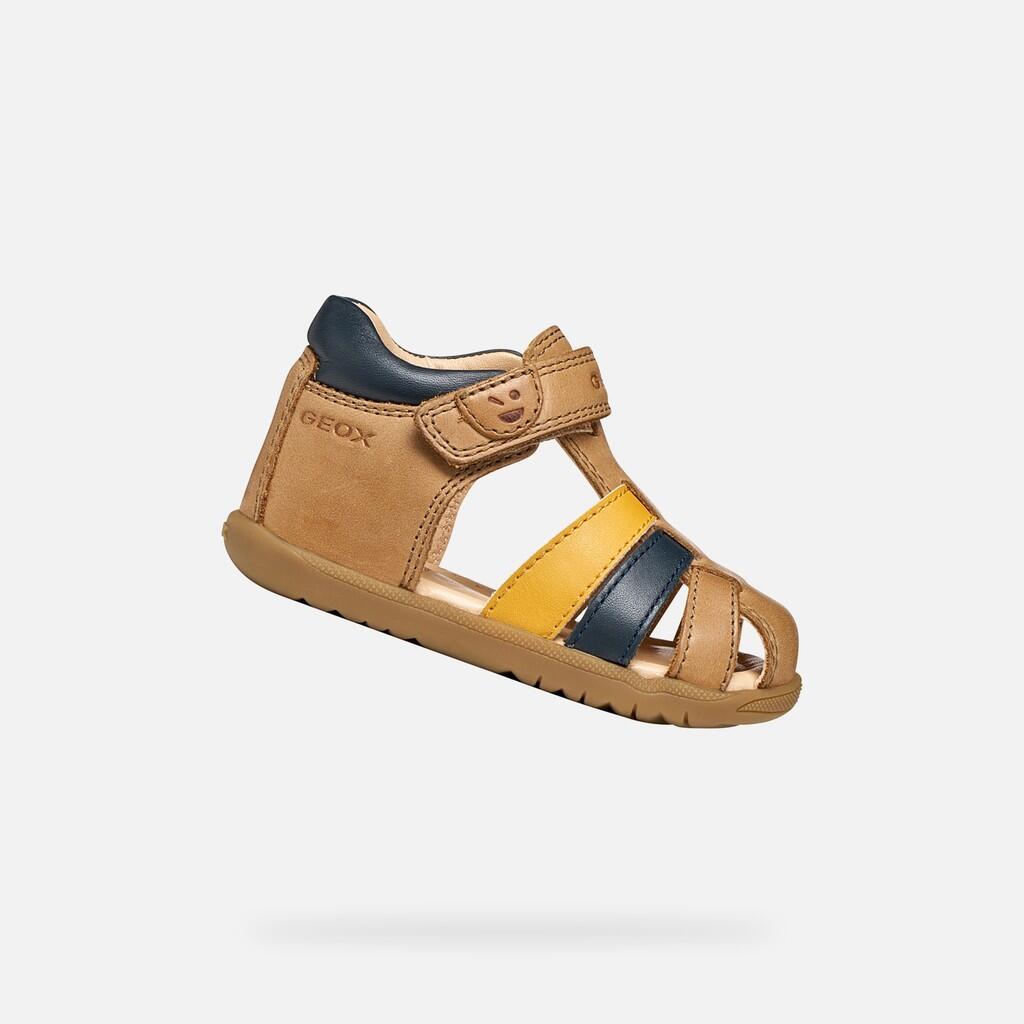 Sandały GEOX B SANDAL MACCHIA Brązowy