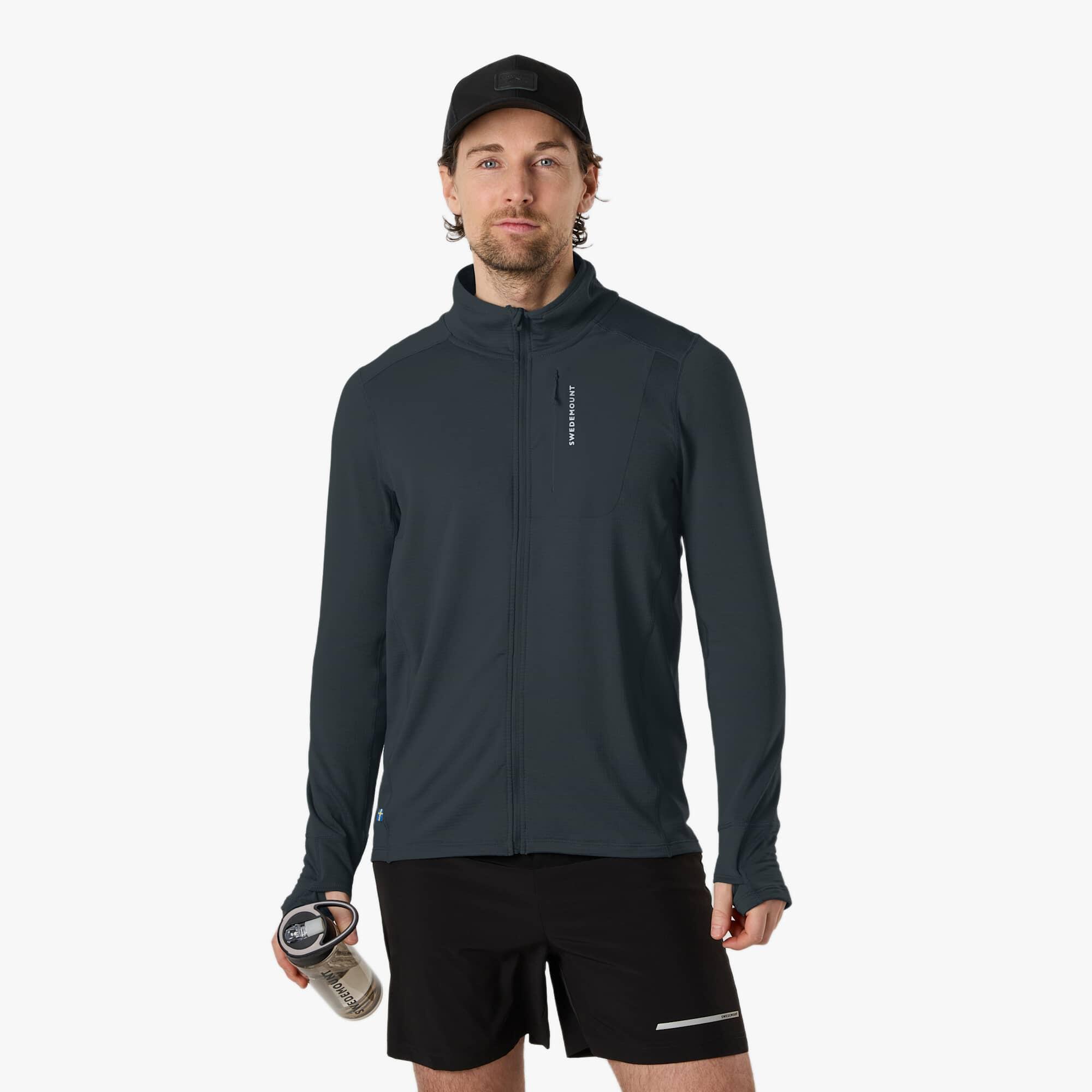Sweter Wędrówki męski Swedemount Ultra Light Tech Midlayer Full Zip oddychający