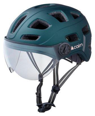 Kask miejski Cairn Quartz przezroczysty z ledami USB niebieski