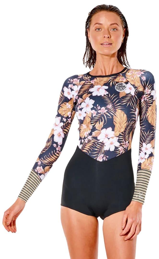 Pianka Rip Curl Women G Bomb LS Boyleg Spring Suit - Black/Gold