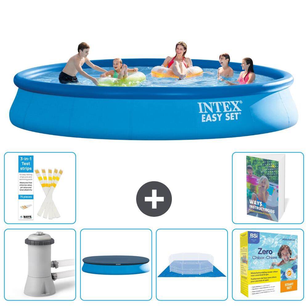 INTEX Basen Easy Set Okrągły - 457x84 cm - 7-częściowy S198