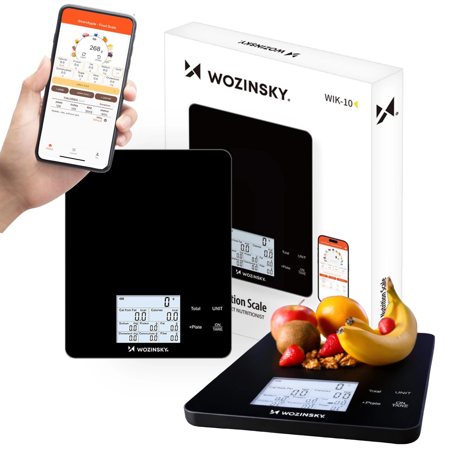 WAGA KUCHENNA BLUETOOTH ANALIZA KALORII DIETETYCZNA LCD 10 KG