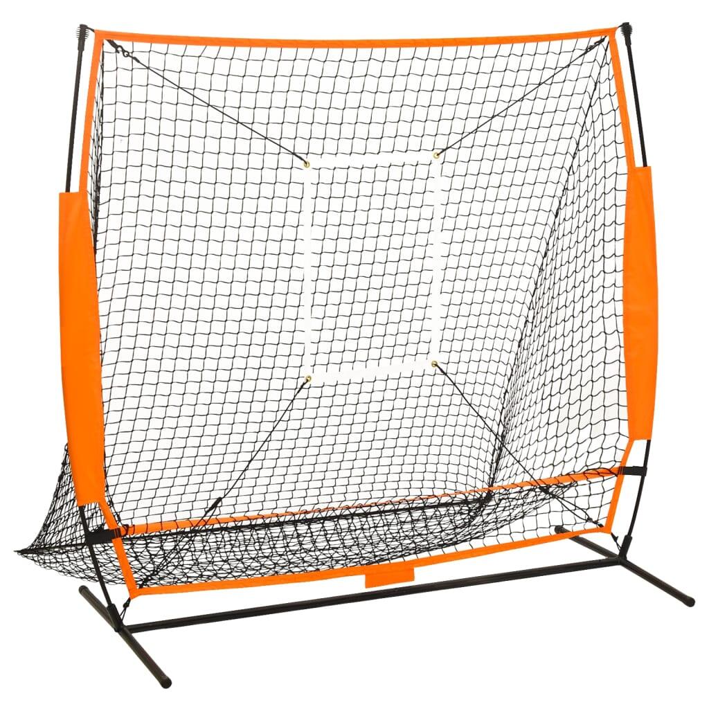 VidaXL Siatka Treningowa Baseball 174 x 76 x 158,5 cm Czarny