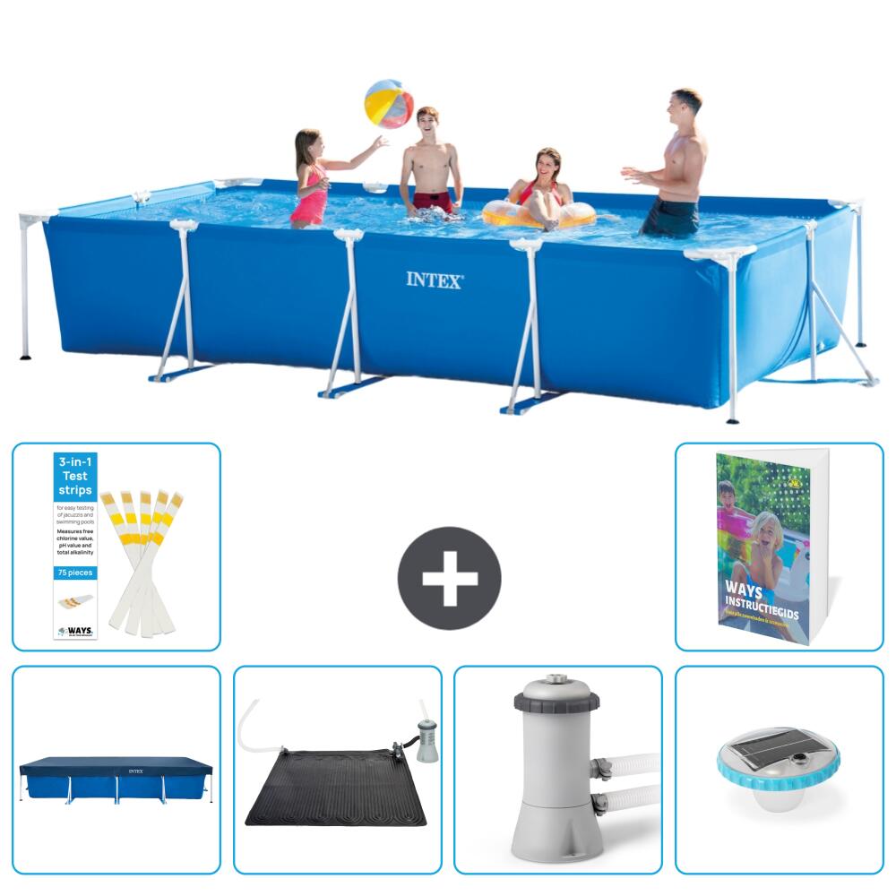 INTEX Basen ze stelażem Prostokątny - 450x220x84 cm - 7-częściowy S154