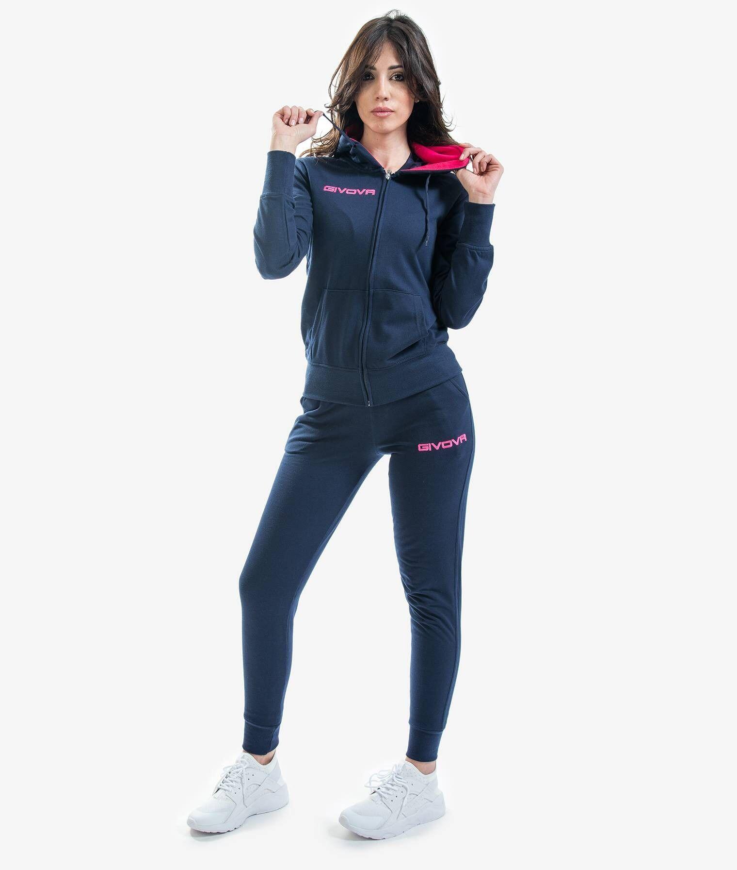 Zestaw damski Givova King Cotton Terry L - Blue/Fuchsia