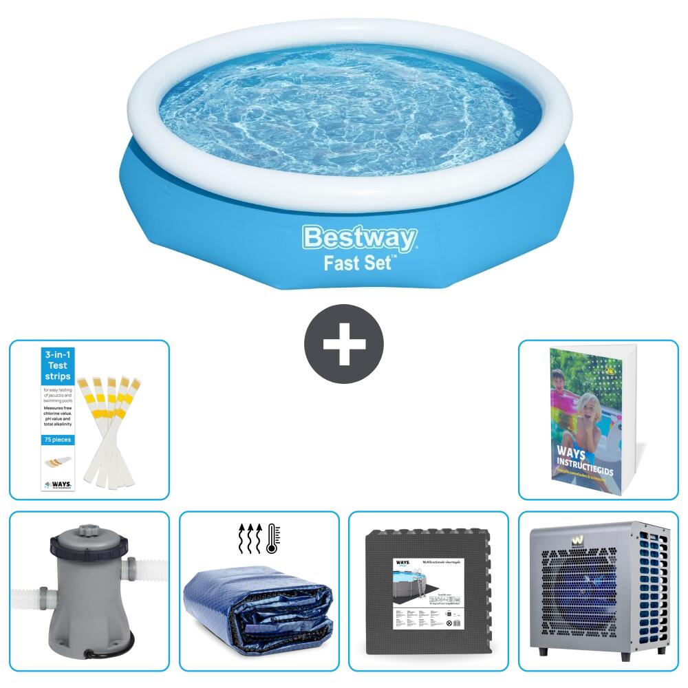 BESTWAY Basen Fast Set Okrągły - 305x66 cm - 7-częściowy S190