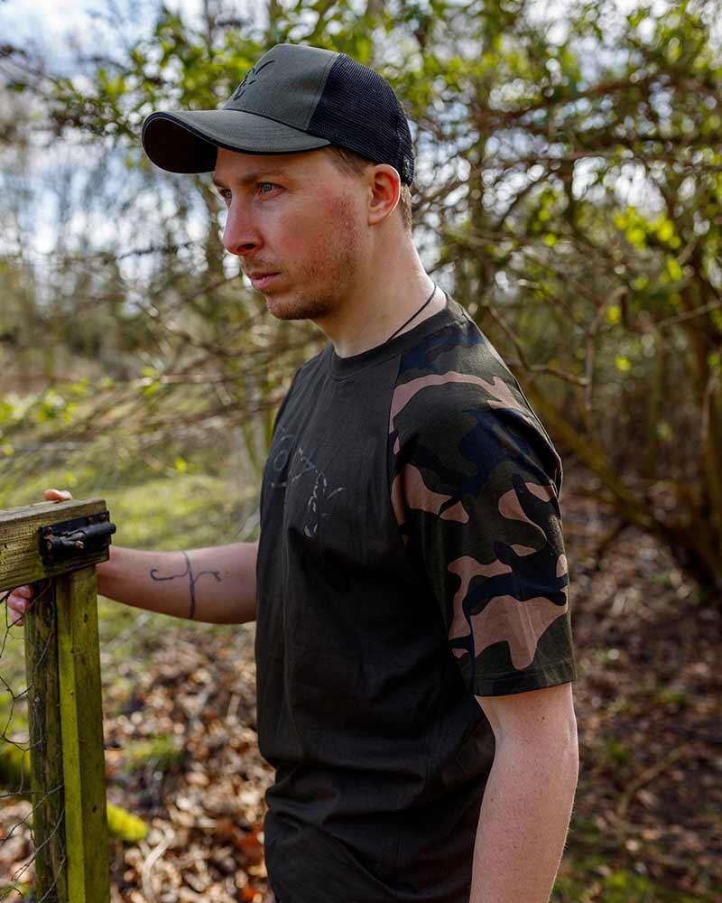 Koszulka Męska Wędkarska Fox Khaki Zielona