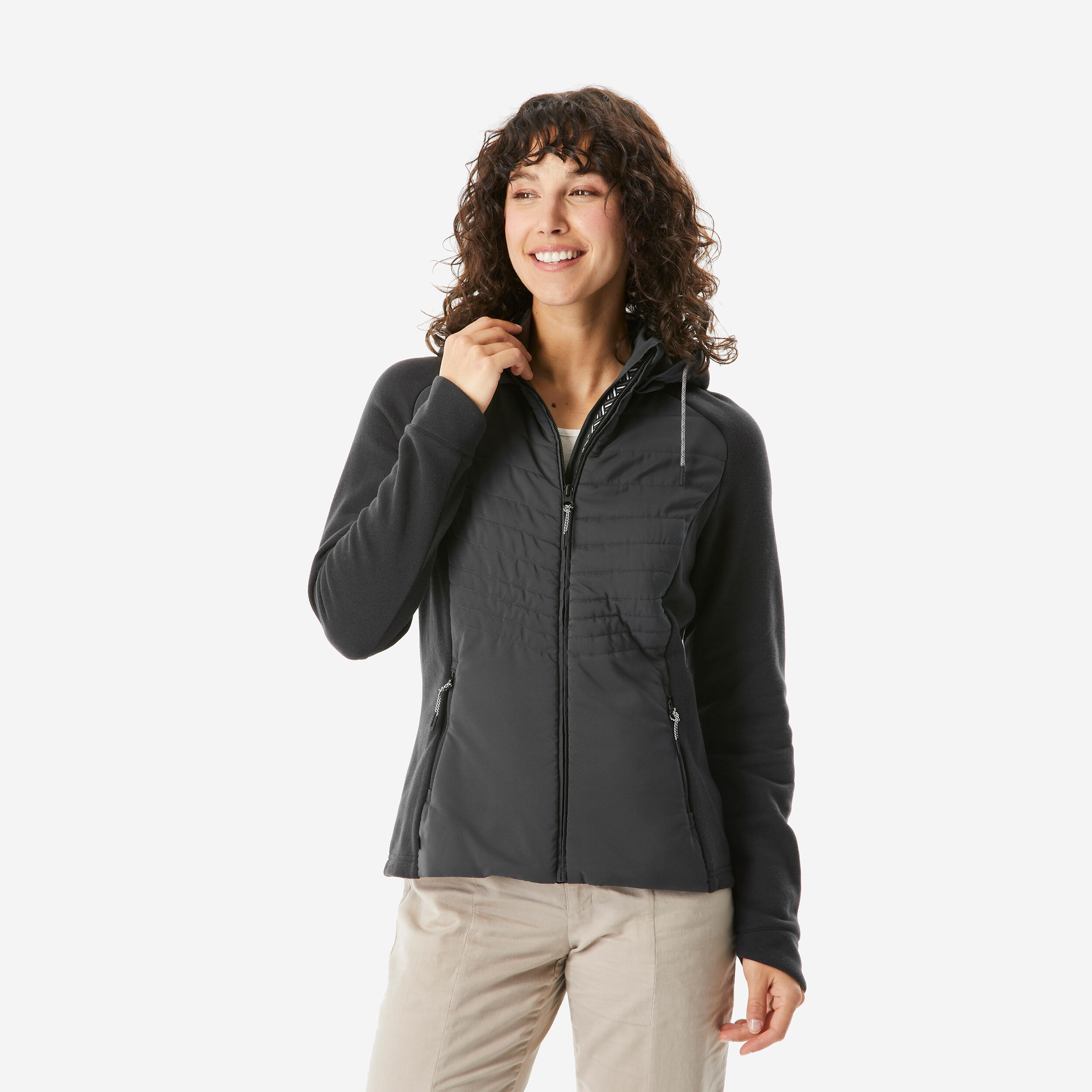 Bluza turystyczna damska Quechua NH500 Hybrid