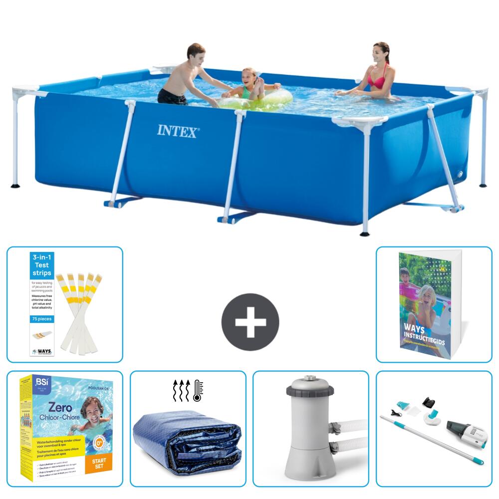 INTEX Basen ze stelażem Prostokątny - 300x200x75 cm - 7-częściowy S39