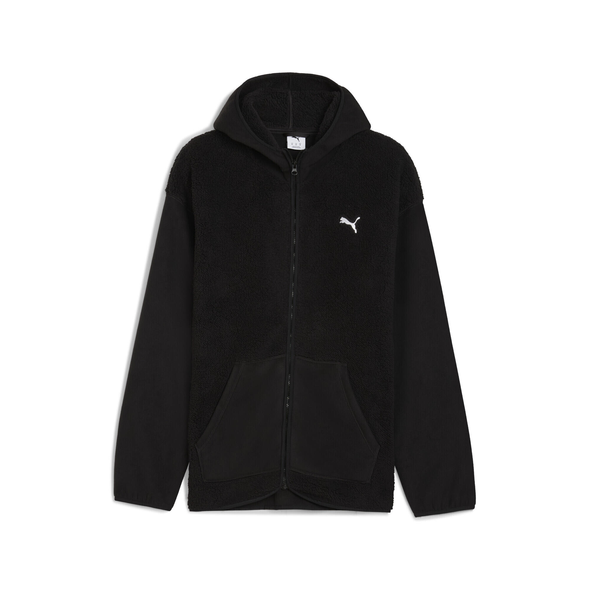 Męska rozpinana bluza z kapturem Essentials Elevated na zimę o luźnym kroju PUMA