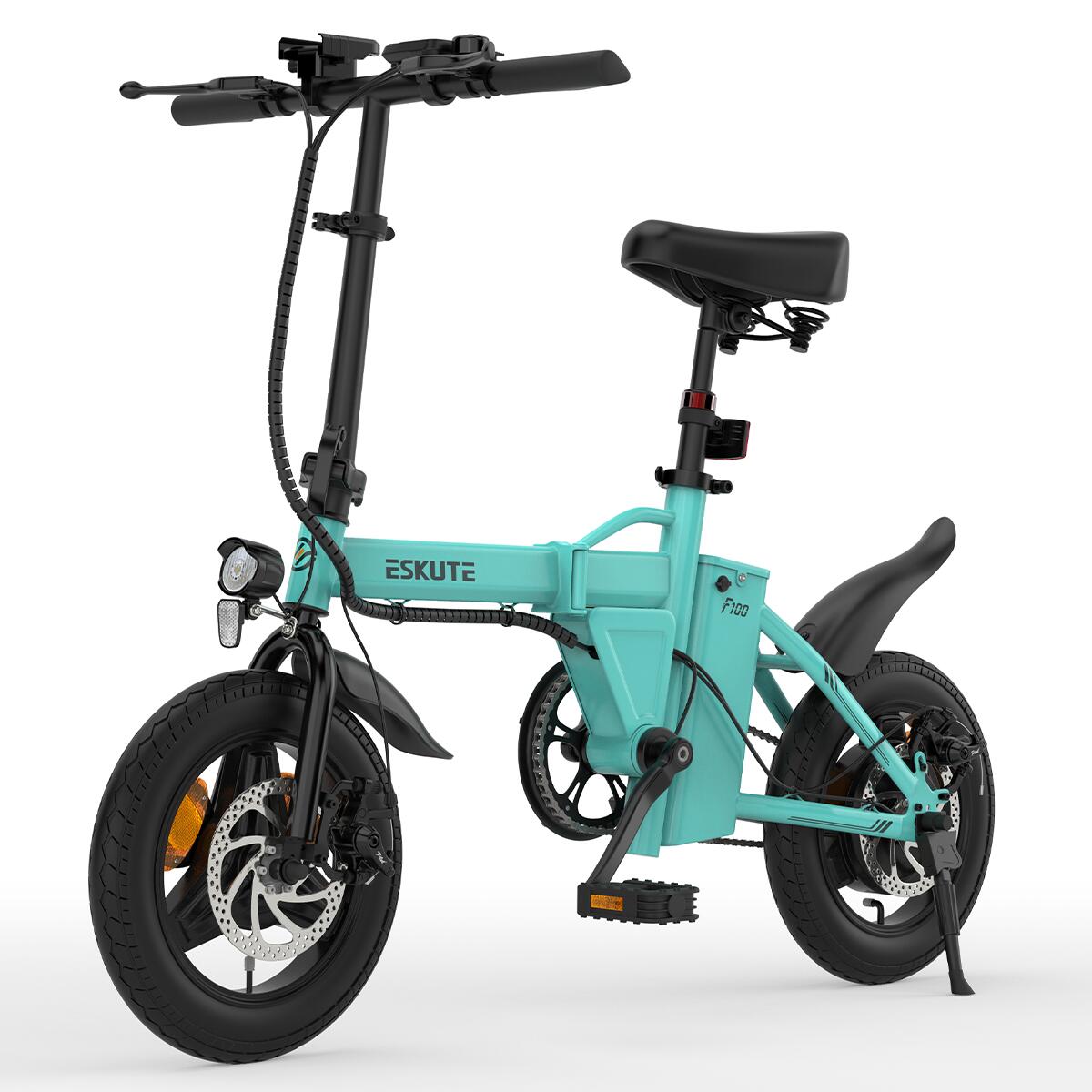 Męski rower elektryczny składany 250W 36V 9Ah 14 cali ESKUTE F100