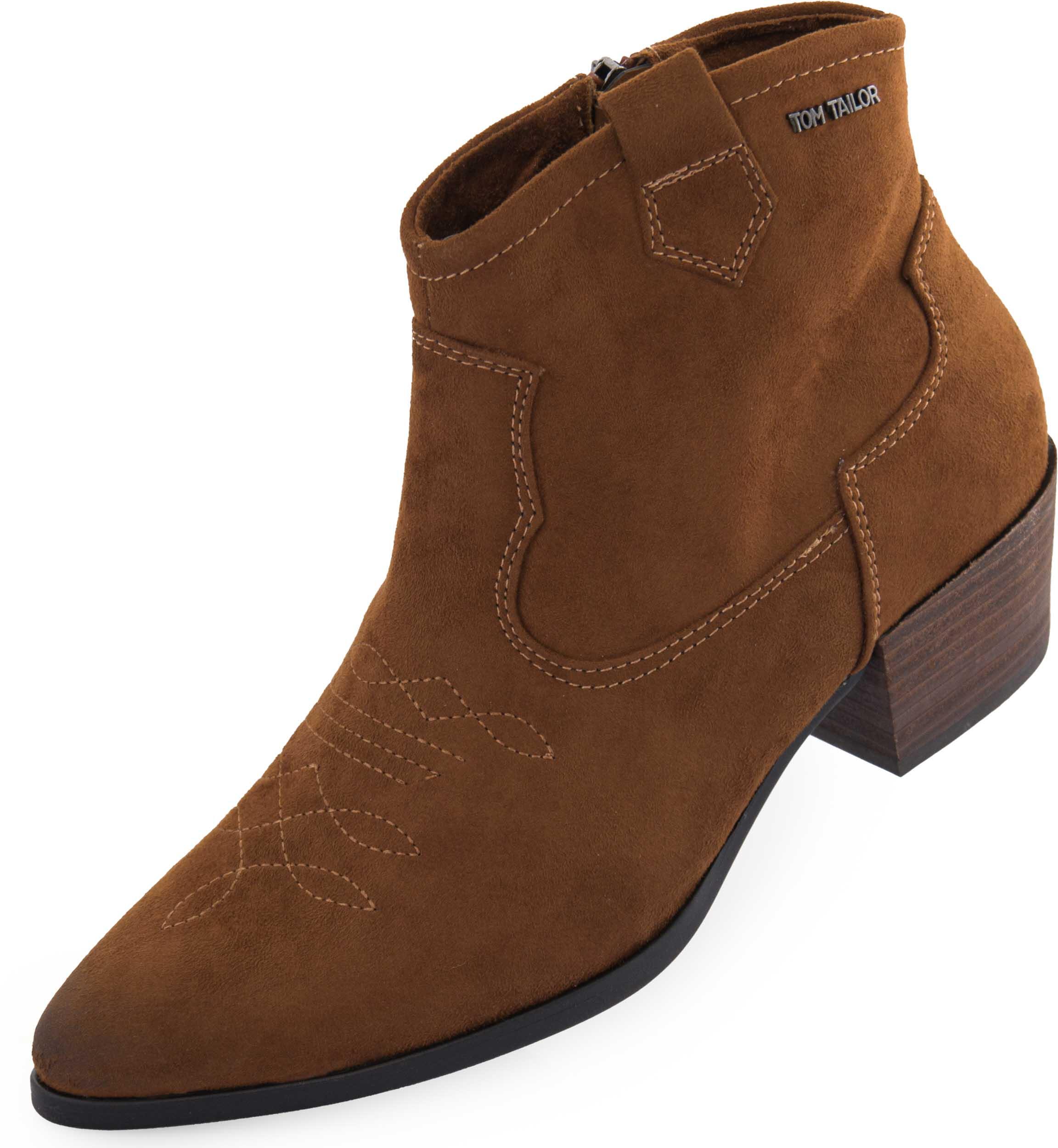 Tom Tailor Botki Cognac Zamszowe Damskie Rozm. 43