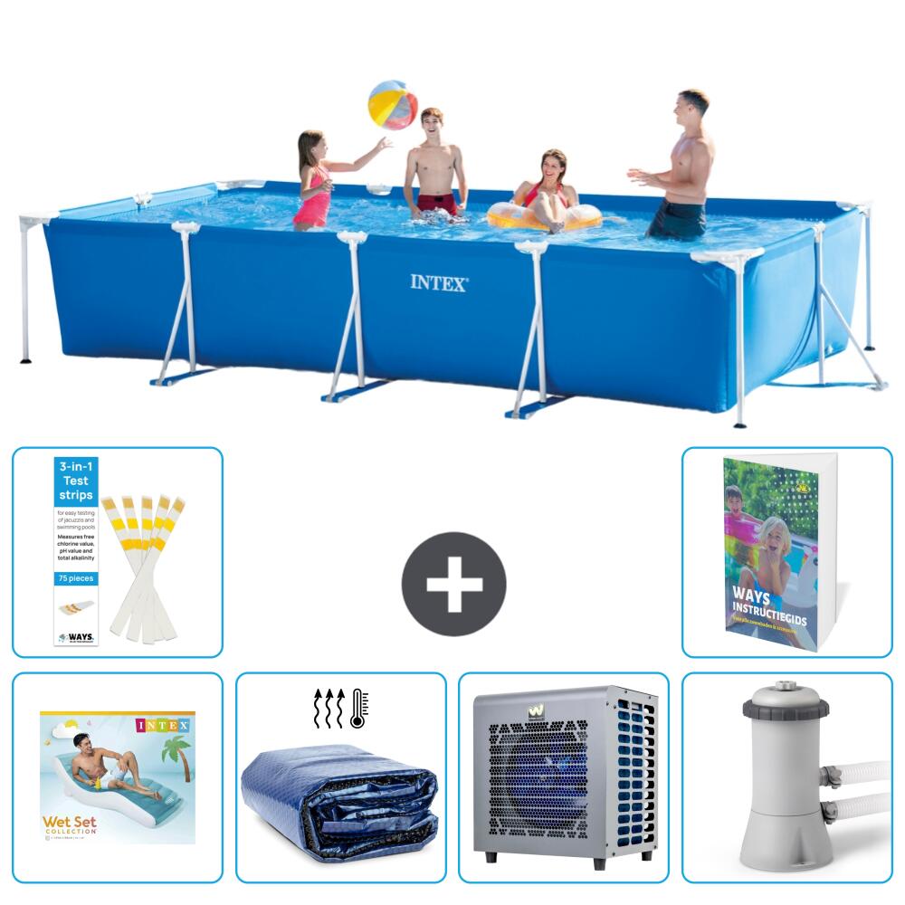 INTEX Basen ze stelażem Prostokątny - 450x220x84 cm - 7-częściowy S112