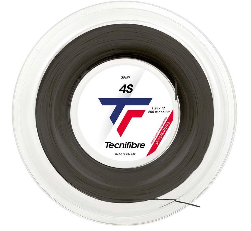 Naciąg tenisowy czarny Tecnifibre 4S (200 m) szpula