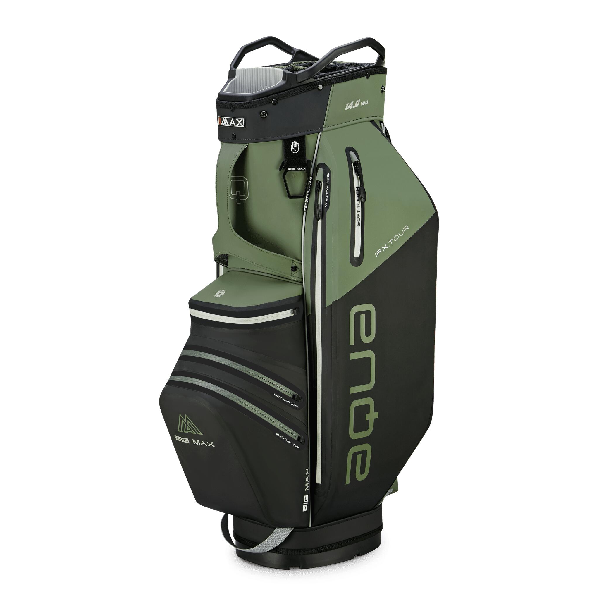 Big Max AQUA IPX Tour Wodoodporna torba golfowa Torba na wózek Zielono czar