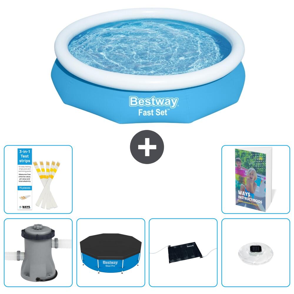 BESTWAY Basen Fast Set Okrągły - 305x66 cm - 7-częściowy S328