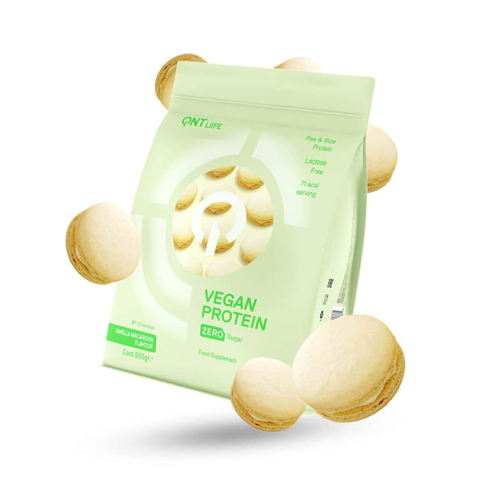 WEGAŃSKI PROSZEK BIAŁKOWY - Waniliowy makaronik - 500 g