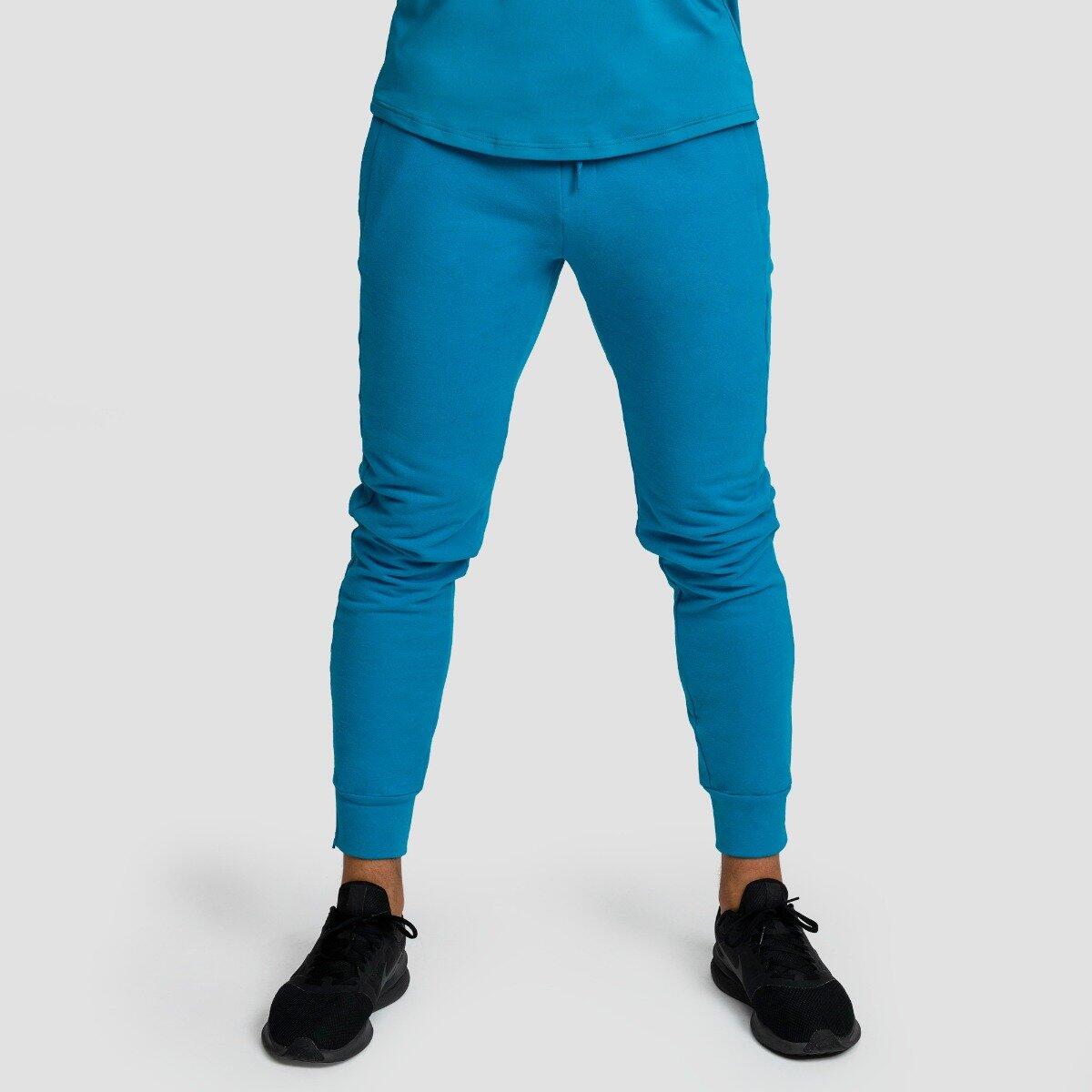 Joggery męskie fitness slim z kieszeniami akwamarynowe Limitless