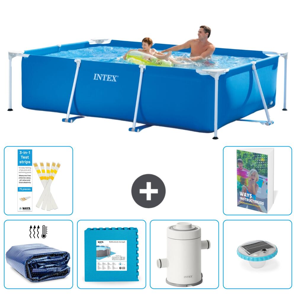 INTEX Basen ze stelażem Prostokątny - 260x160x65 cm - 7-częściowy S152