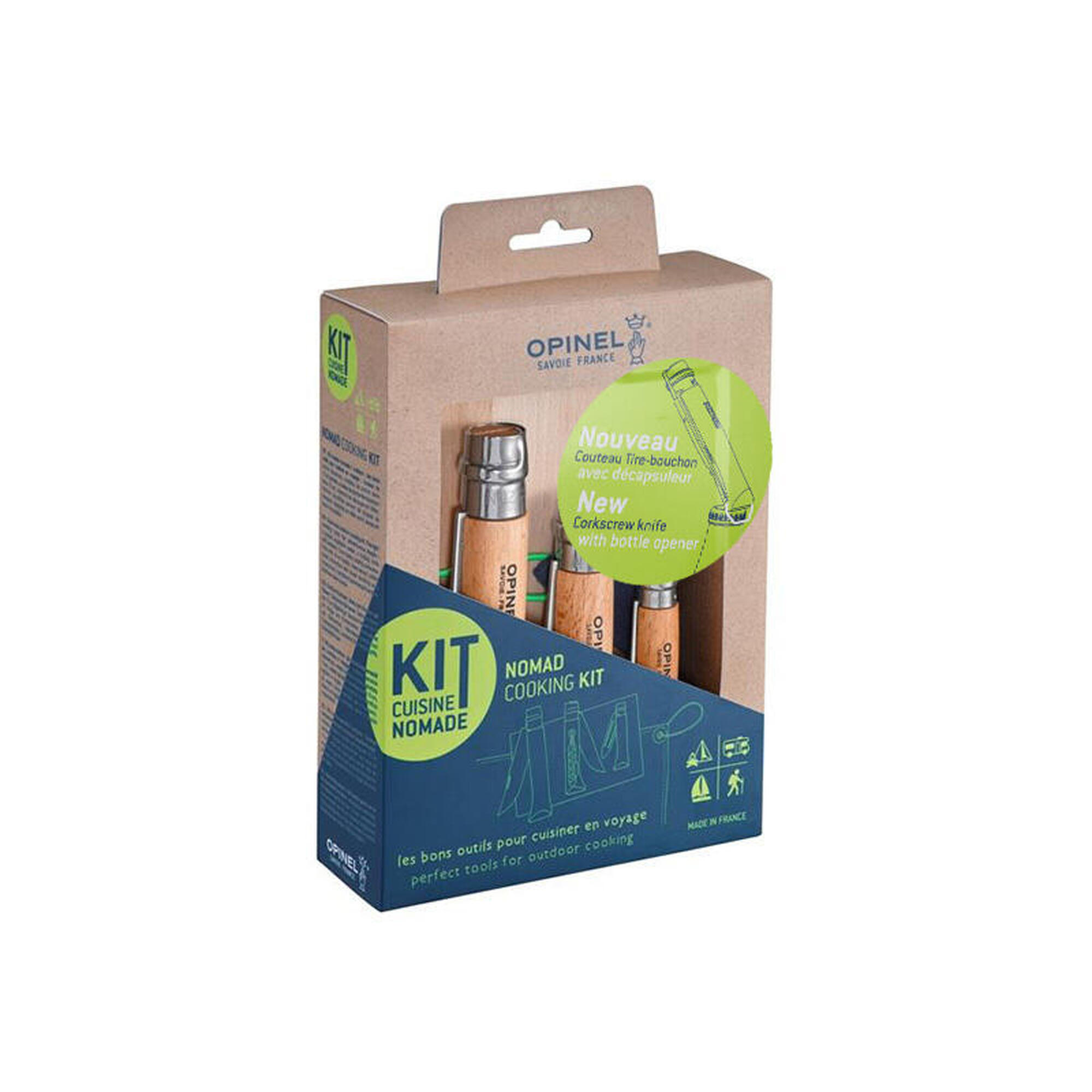 Zestaw turystyczny Nomad nóż korkociąg obieraczka 5w1