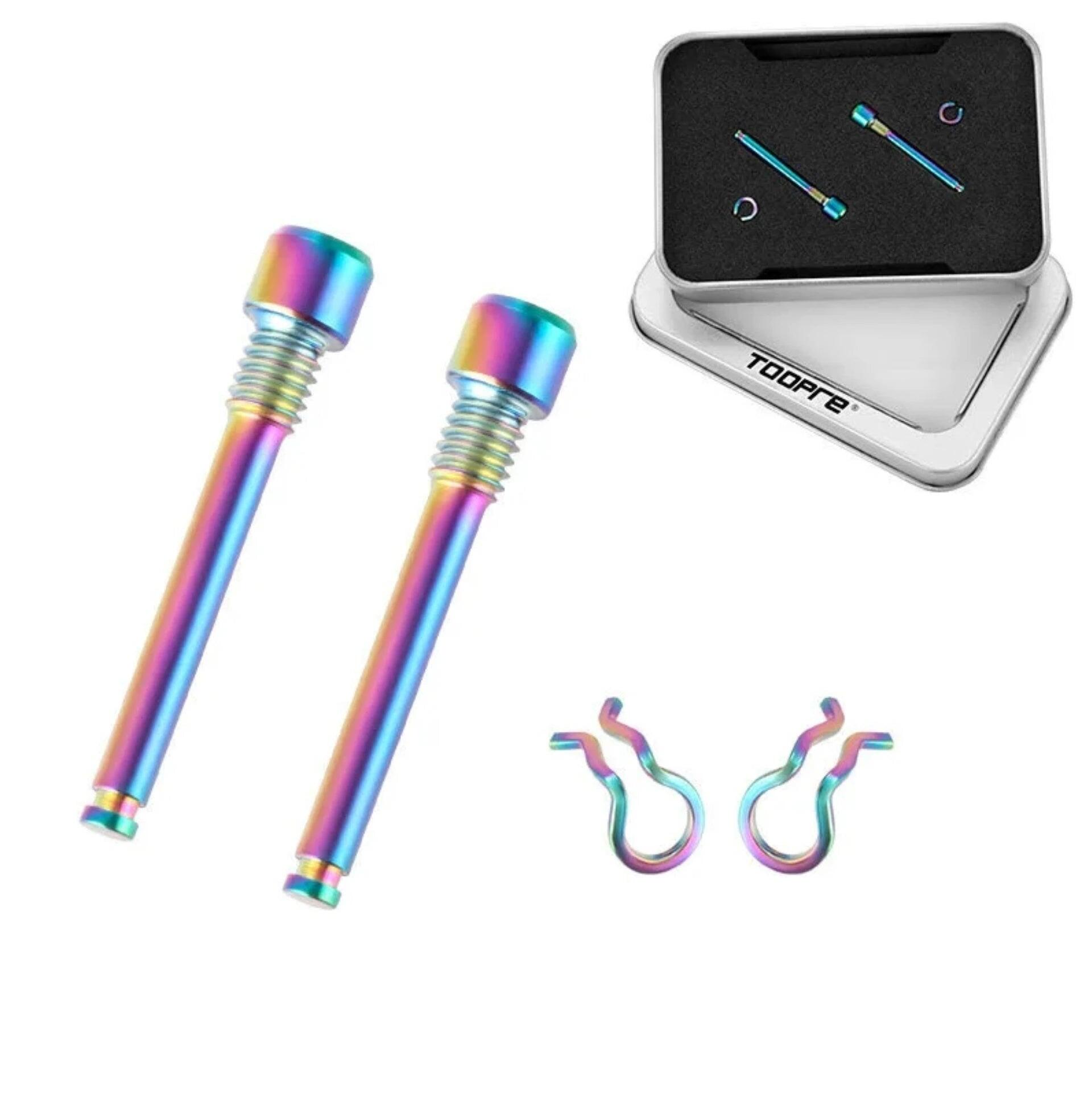 Śruby zacisku hamulcowego M4 tytan TC4 z pierścieniami circlip - Shimano