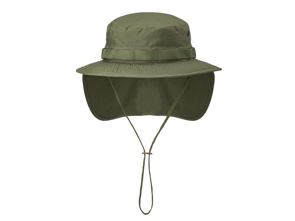 Kapelusz z odpinaną osłoną karku Olive Green