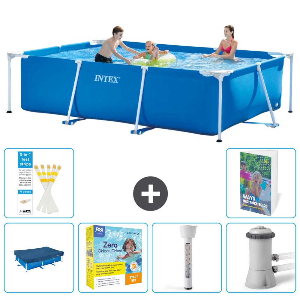 INTEX Basen ze stelażem Prostokątny - 300x200x75 cm - 7-częściowy S18