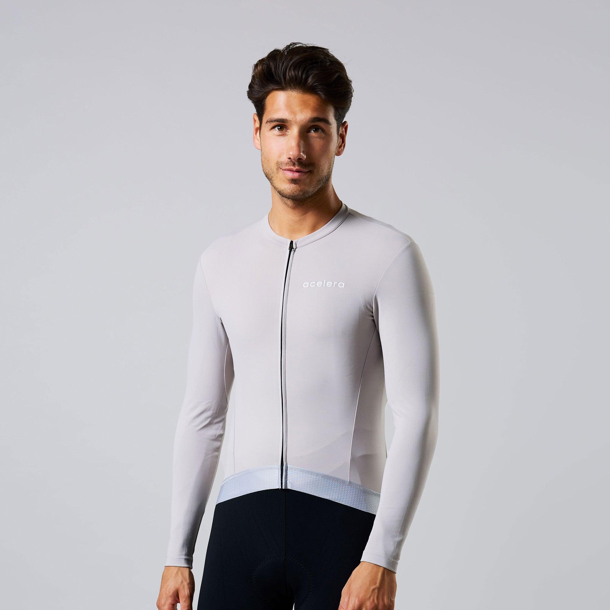Męska koszulka kolarska Thermo Fleece z długim rękawem