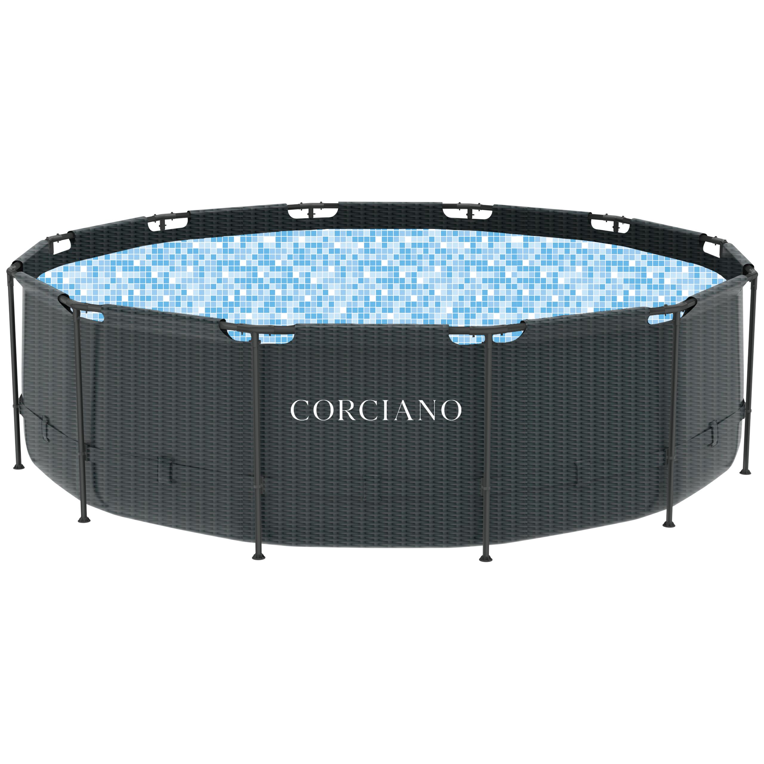 Basen Ogrodowy 457 x 122 cm Stelażowy Corciano Plus