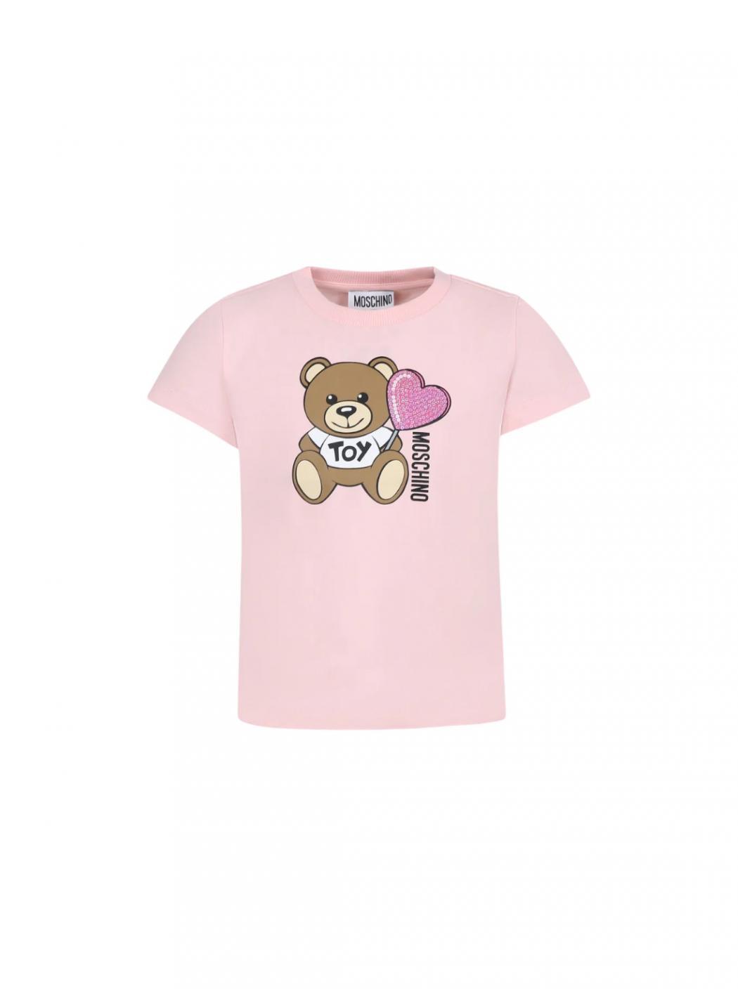 T-shirt dziewczęce moschino różowy