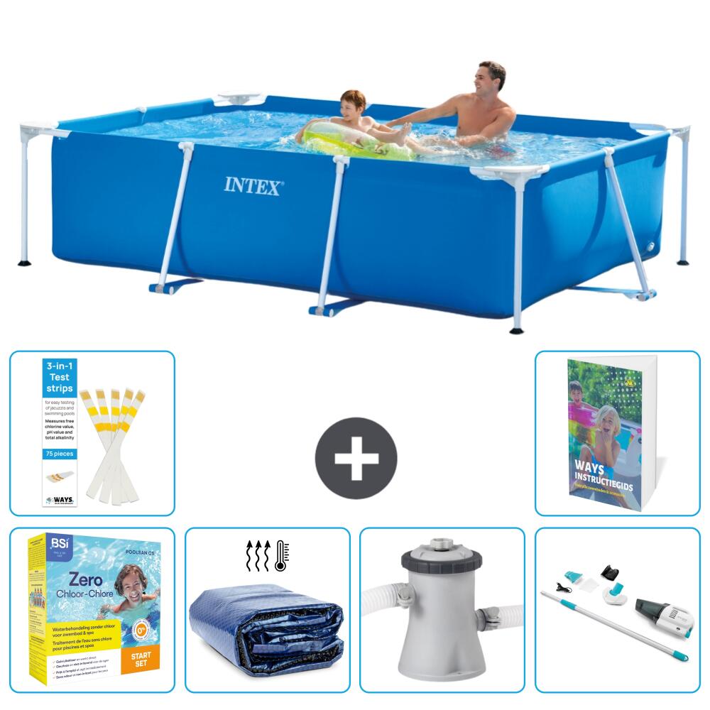 INTEX Basen ze stelażem Prostokątny - 260x160x65 cm - 7-częściowy S39