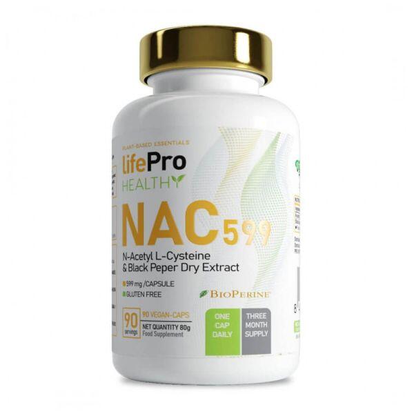 NAC 599 mg – 90 kapsułek wegańskich LifePRO