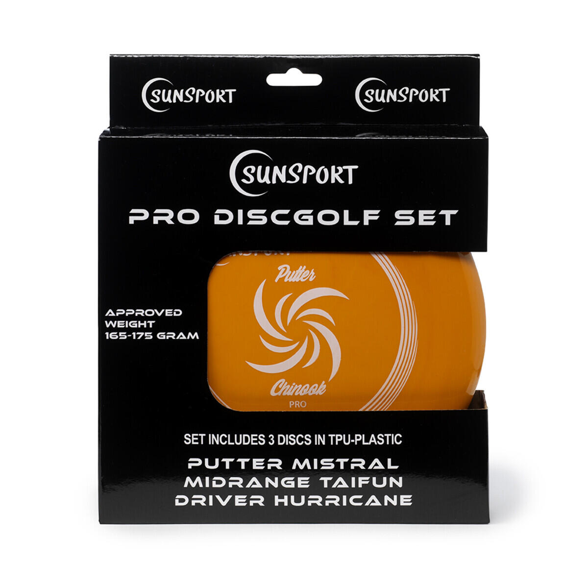 Sunsport Discgolf set PRO, Putter,Mid Range&Dri