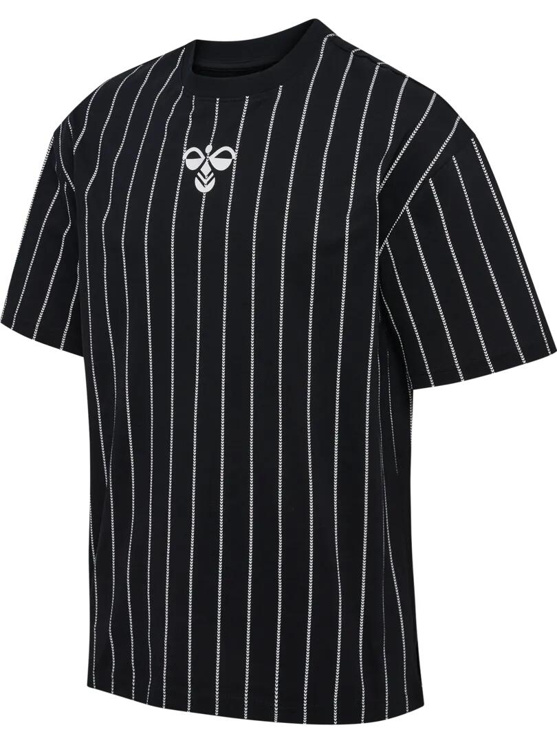 HUMMEL koszulka bawełniana męska Chevron Pinstripe