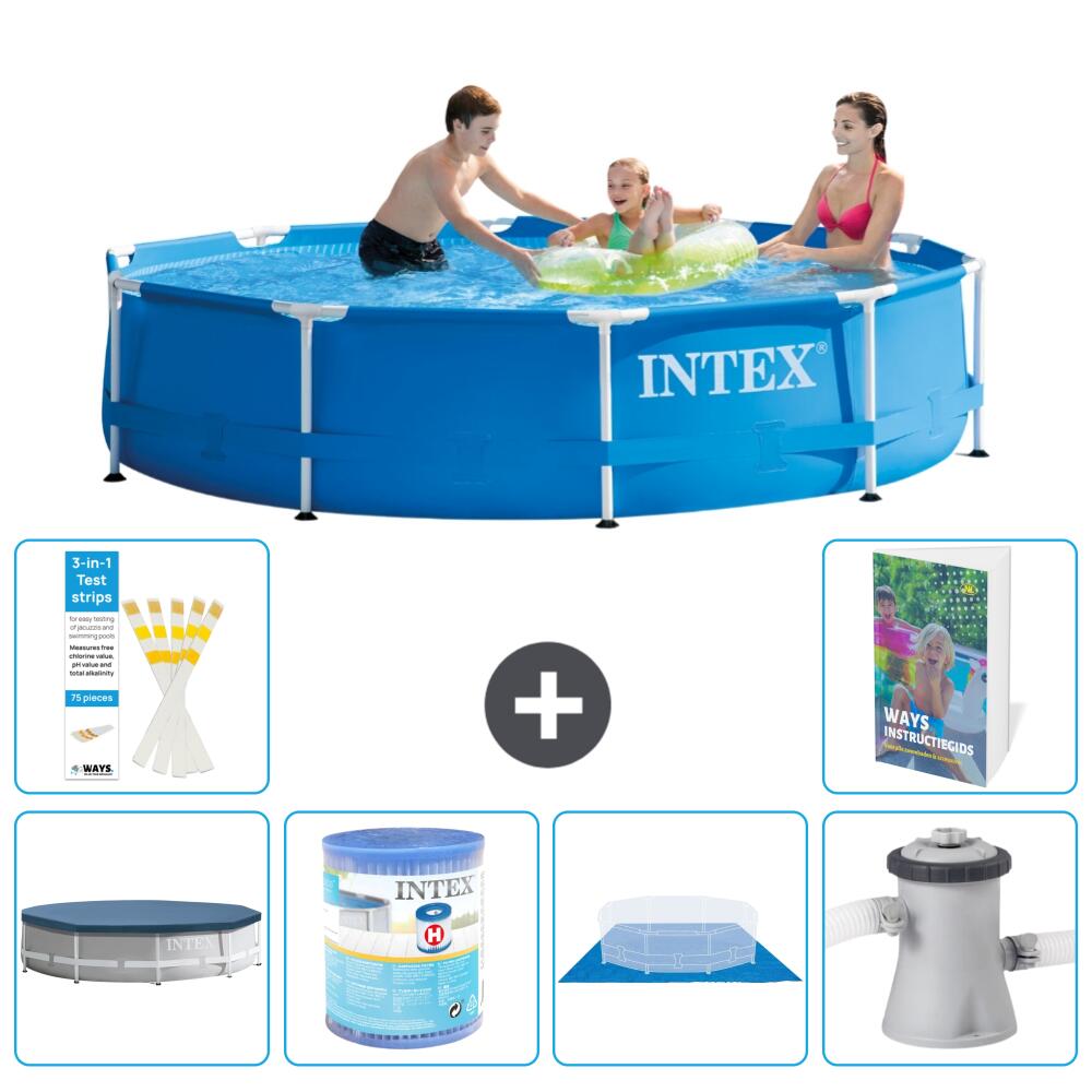 INTEX Basen ze stelażem Okrągły - 305x76 cm - 7-częściowy S167