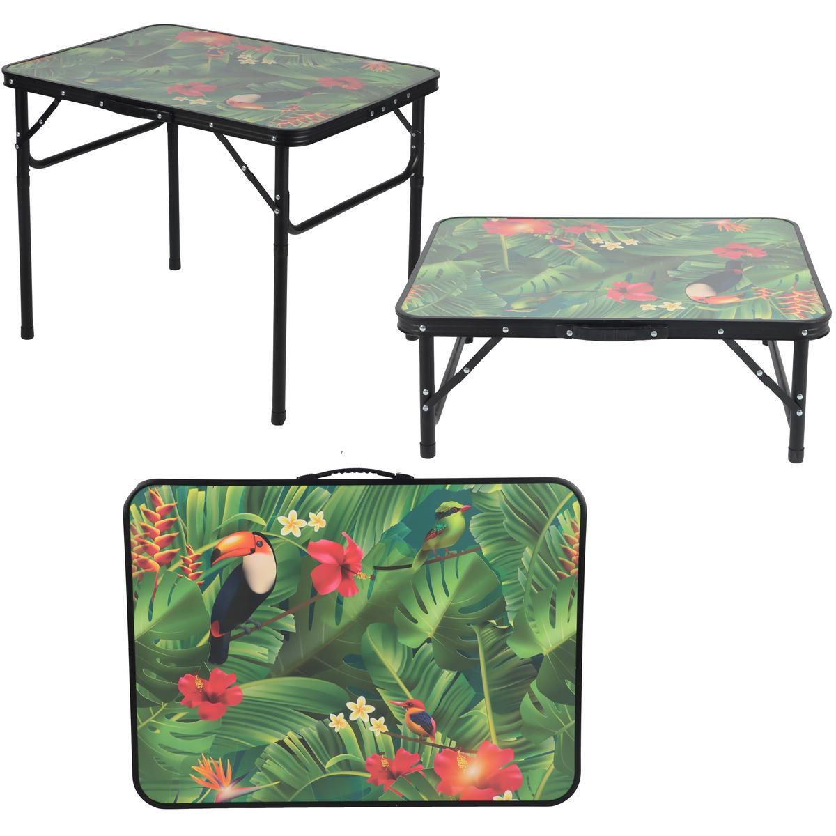 Stolik turystyczny Enero Camp 75x55x25-59CM Flower regulowany