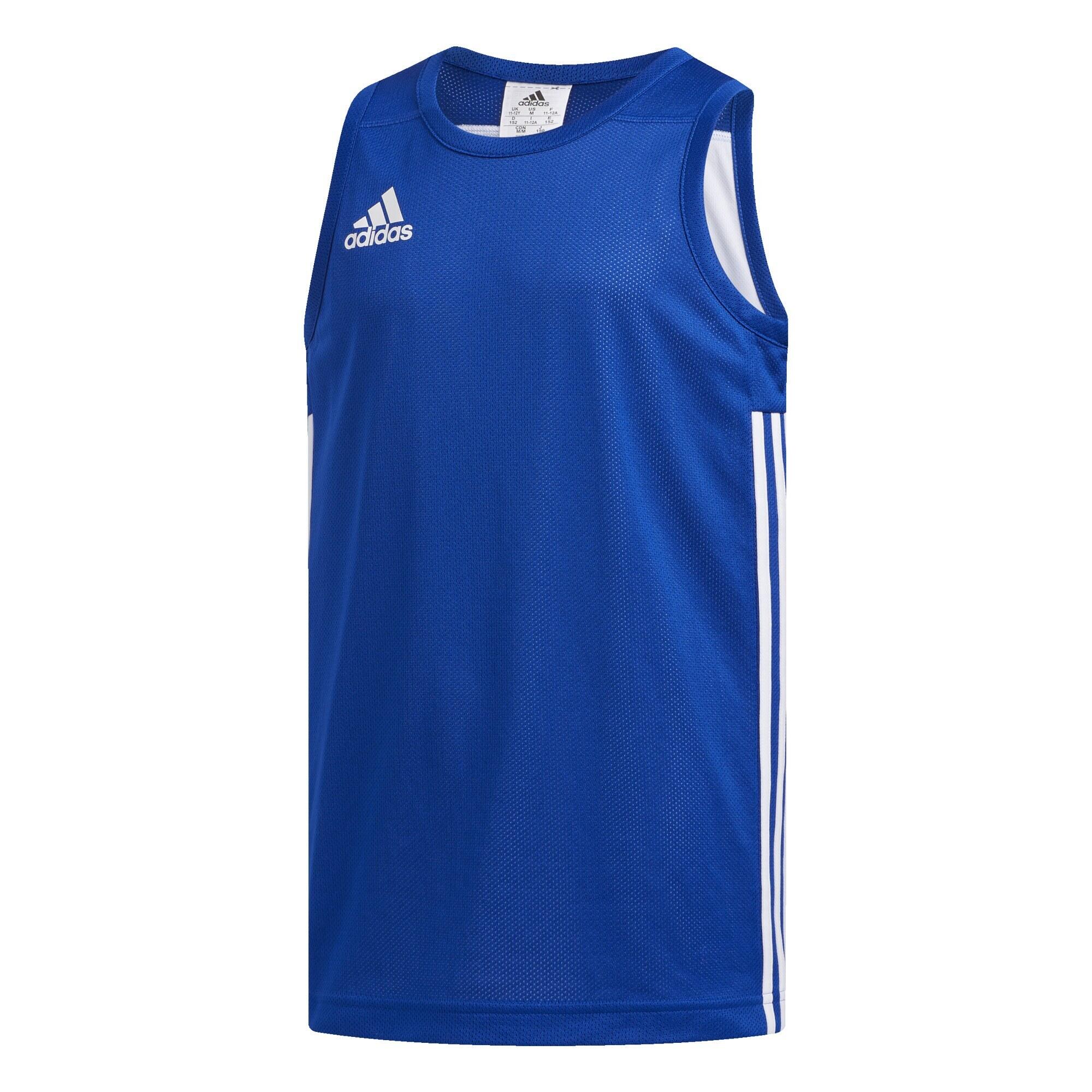 Koszulka adidas do koszykówki dwustronna niebiesko-biała